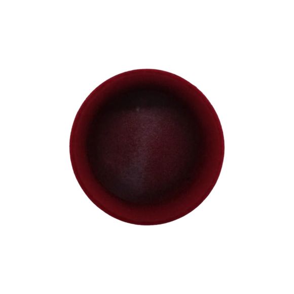 Brown Hair Burgundy Doll Trinket Box Miniature Christmas Porcelain Seasonal - Picture 6 of 7